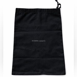Authentic Giuseppe Zanotti Black Dust Bag Drawstring Shoe Cover 15.5 x 11